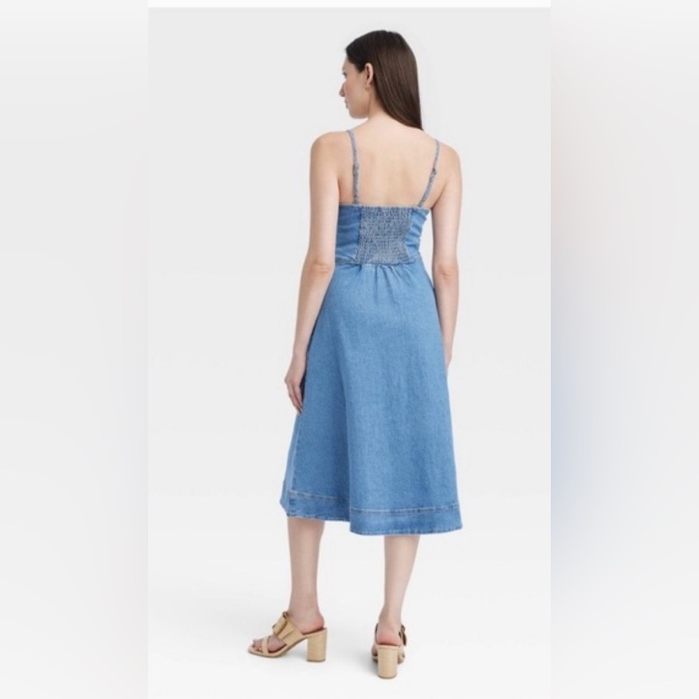 Universal Thread Button Front Denim Corset Midi A… - image 8